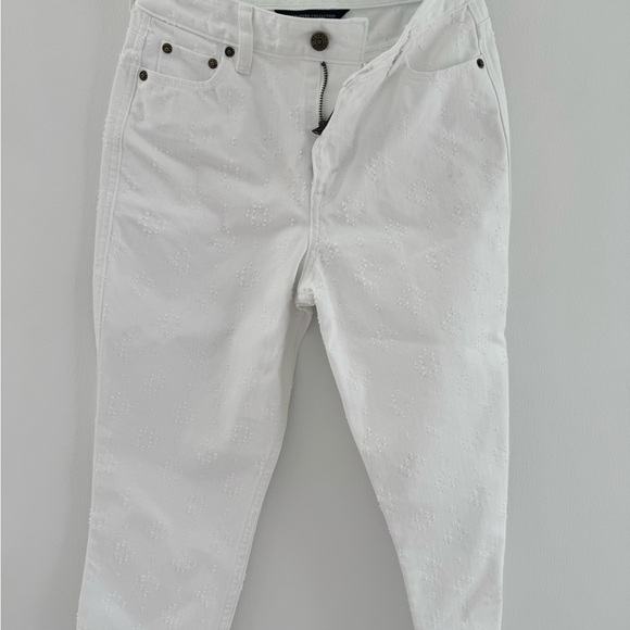 Abercrombie & Fitch Denim - Abercrombie & Fitch Cream Textured Trousers